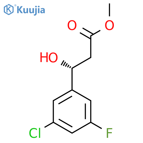 methyl (3R)-3-(3-chloro-5-fluorophenyl)-3-hydroxypropanoate structure