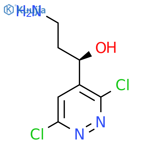 (1R)-3-amino-1-(3,6-dichloropyridazin-4-yl)propan-1-ol structure