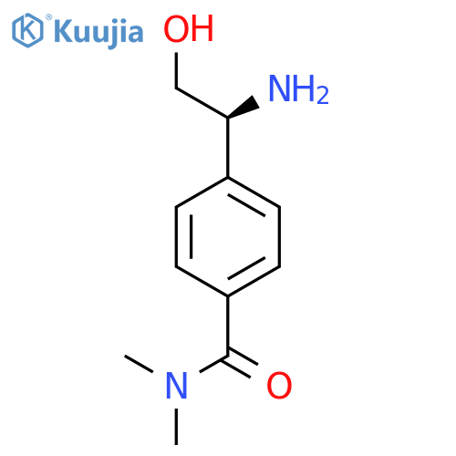 4-(1S)-1-amino-2-hydroxyethyl-N,N-dimethylbenzamide structure