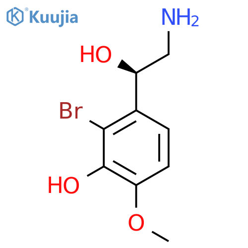 3-(1R)-2-amino-1-hydroxyethyl-2-bromo-6-methoxyphenol structure