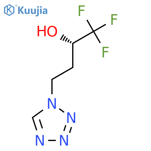 (2S)-1,1,1-trifluoro-4-(1H-1,2,3,4-tetrazol-1-yl)butan-2-ol structure