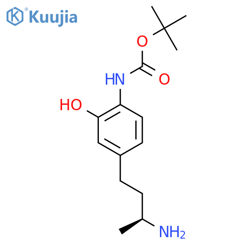 tert-butyl N-{4-(3S)-3-aminobutyl-2-hydroxyphenyl}carbamate structure