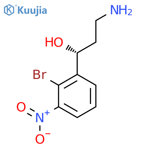 (1R)-3-amino-1-(2-bromo-3-nitrophenyl)propan-1-ol structure