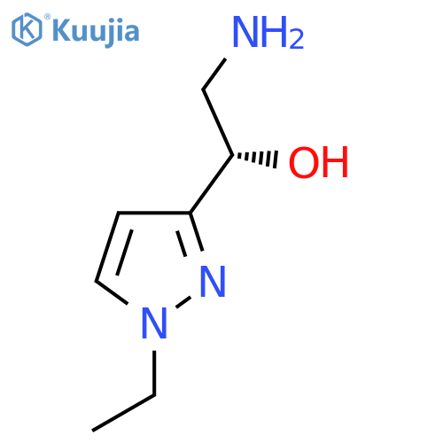 (1S)-2-amino-1-(1-ethyl-1H-pyrazol-3-yl)ethan-1-ol structure