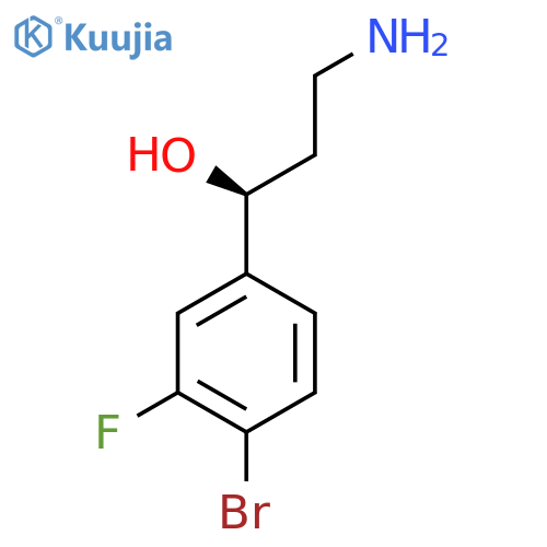 (1S)-3-amino-1-(4-bromo-3-fluorophenyl)propan-1-ol structure