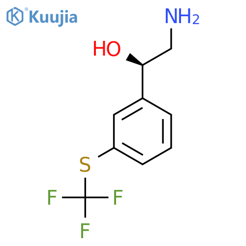 (1R)-2-amino-1-{3-(trifluoromethyl)sulfanylphenyl}ethan-1-ol structure
