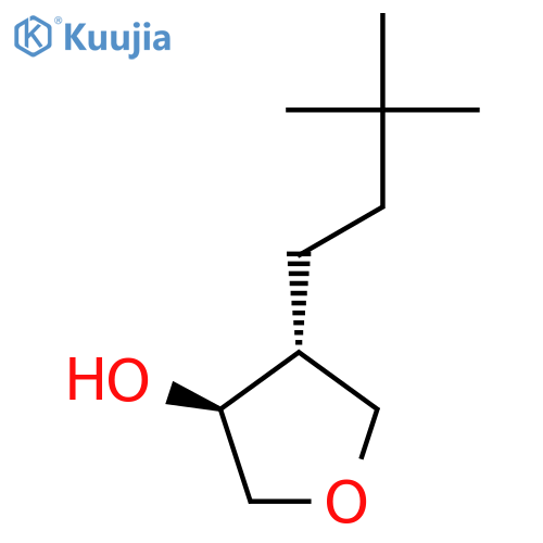 rac-(3R,4S)-4-(3,3-dimethylbutyl)oxolan-3-ol structure