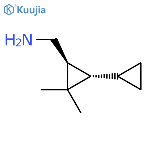 rac-(1R,3R)-3-cyclopropyl-2,2-dimethylcyclopropylmethanamine structure