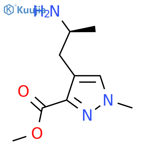 methyl 4-(2S)-2-aminopropyl-1-methyl-1H-pyrazole-3-carboxylate structure