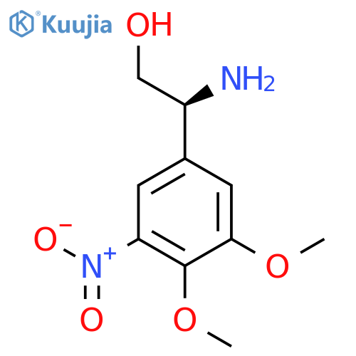 (2S)-2-amino-2-(3,4-dimethoxy-5-nitrophenyl)ethan-1-ol structure
