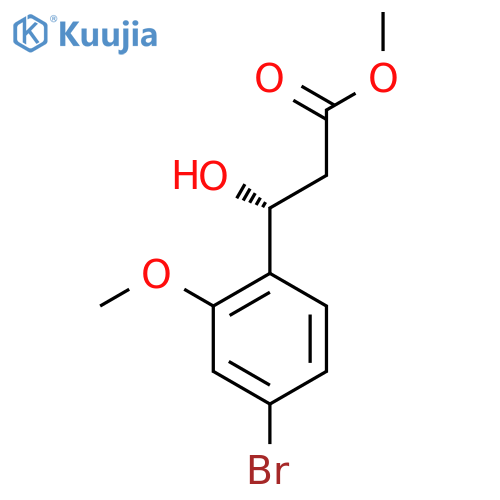 methyl (3R)-3-(4-bromo-2-methoxyphenyl)-3-hydroxypropanoate structure