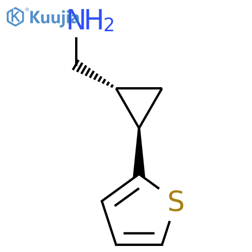 rac-(1R,2R)-2-(thiophen-2-yl)cyclopropylmethanamine structure