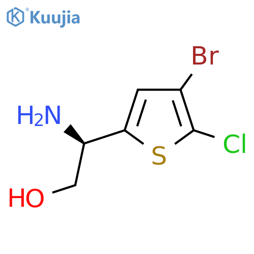 (2R)-2-amino-2-(4-bromo-5-chlorothiophen-2-yl)ethan-1-ol structure