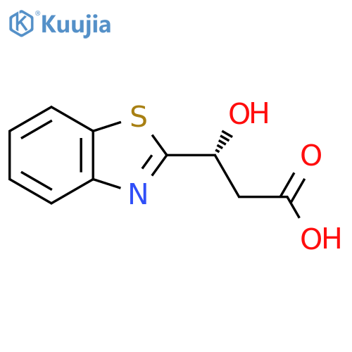 (3R)-3-(1,3-benzothiazol-2-yl)-3-hydroxypropanoic acid structure