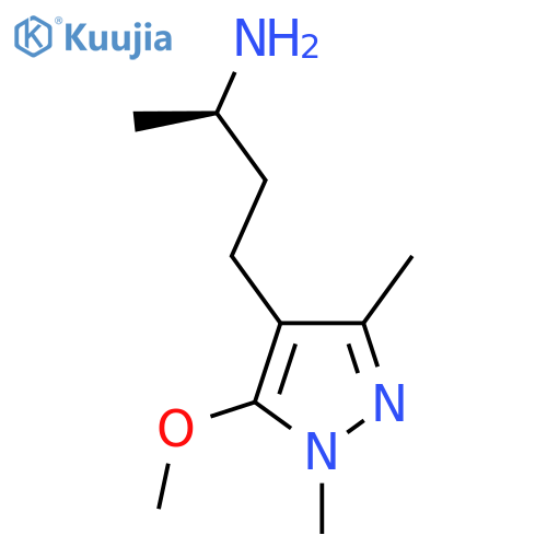 (2R)-4-(5-methoxy-1,3-dimethyl-1H-pyrazol-4-yl)butan-2-amine structure