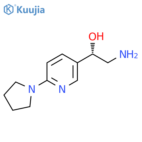 (1S)-2-amino-1-6-(pyrrolidin-1-yl)pyridin-3-ylethan-1-ol structure
