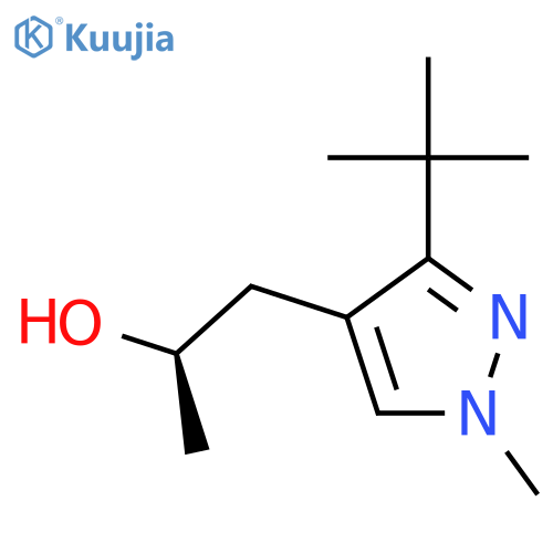 (2R)-1-(3-tert-butyl-1-methyl-1H-pyrazol-4-yl)propan-2-ol structure