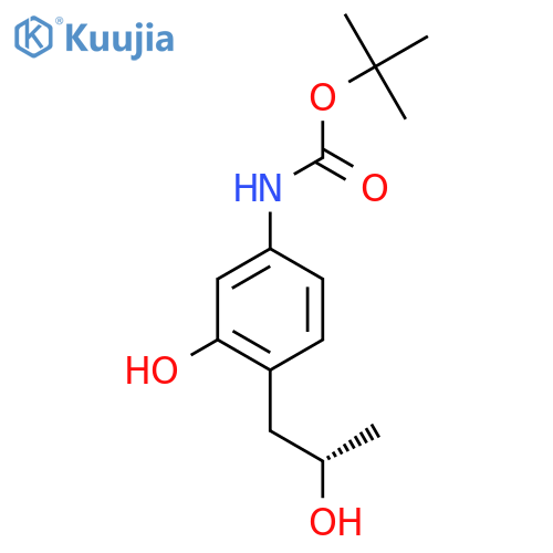 tert-butyl N-{3-hydroxy-4-(2S)-2-hydroxypropylphenyl}carbamate structure