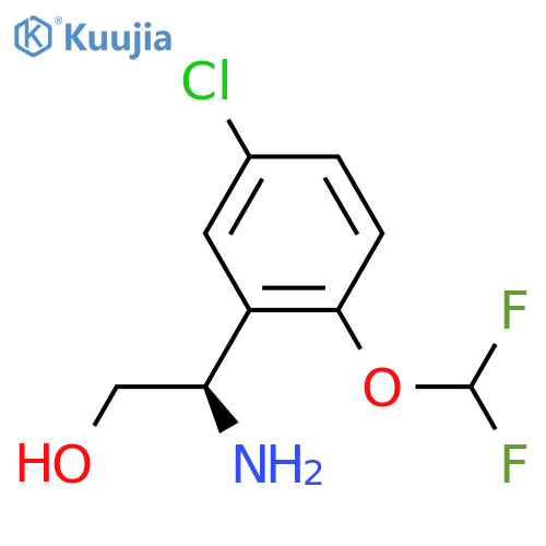 (2R)-2-amino-2-5-chloro-2-(difluoromethoxy)phenylethan-1-ol structure