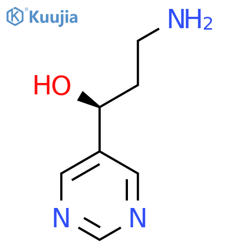 (1S)-3-amino-1-(pyrimidin-5-yl)propan-1-ol structure