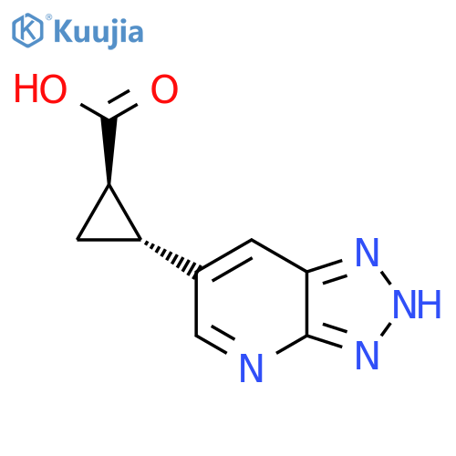 rac-(1R,2R)-2-{3H-1,2,3triazolo4,5-bpyridin-6-yl}cyclopropane-1-carboxylic acid structure