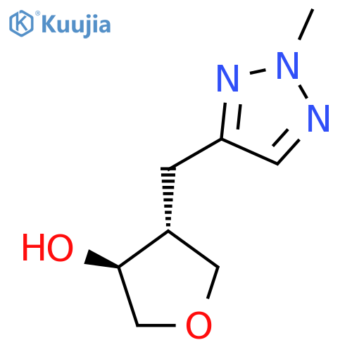 rac-(3R,4S)-4-(2-methyl-2H-1,2,3-triazol-4-yl)methyloxolan-3-ol structure