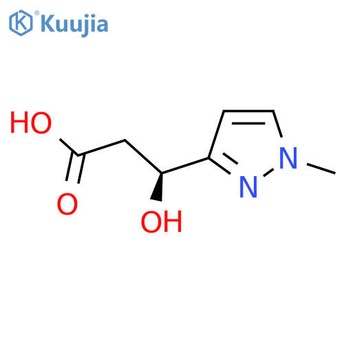 (3S)-3-hydroxy-3-(1-methyl-1H-pyrazol-3-yl)propanoic acid structure