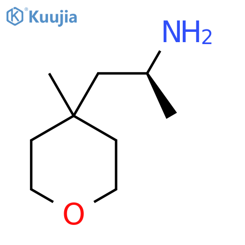 (2S)-1-(4-methyloxan-4-yl)propan-2-amine structure