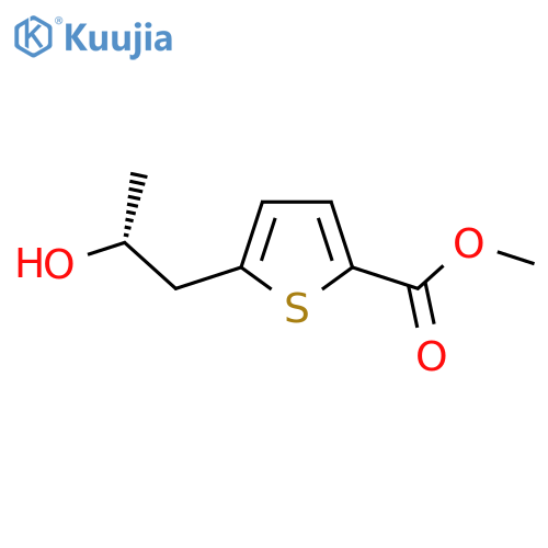 methyl 5-(2R)-2-hydroxypropylthiophene-2-carboxylate structure