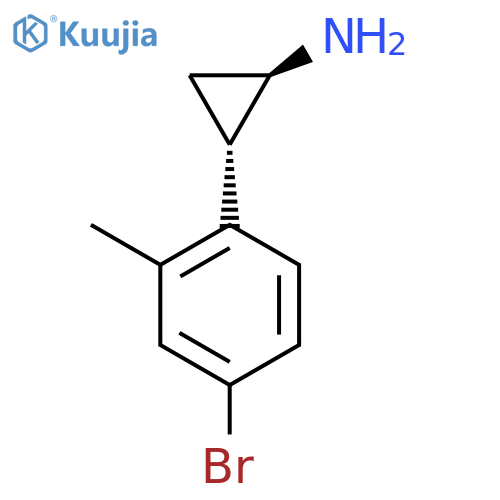 rac-(1R,2S)-2-(4-bromo-2-methylphenyl)cyclopropan-1-amine structure
