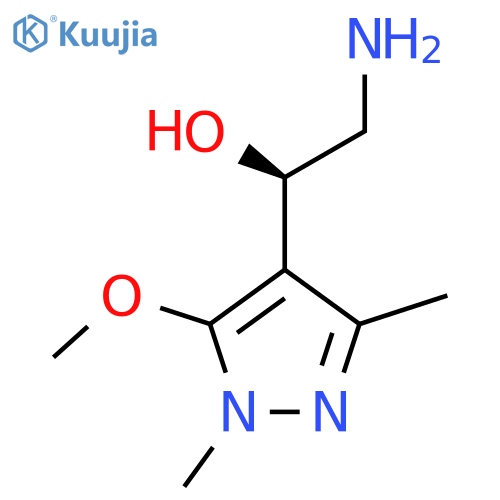 (1R)-2-amino-1-(5-methoxy-1,3-dimethyl-1H-pyrazol-4-yl)ethan-1-ol structure