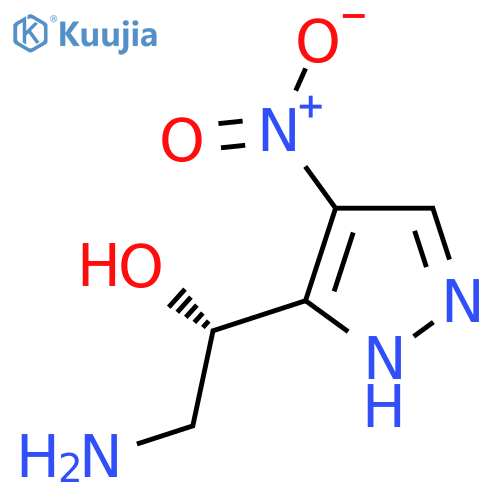 (1S)-2-amino-1-(4-nitro-1H-pyrazol-3-yl)ethan-1-ol structure