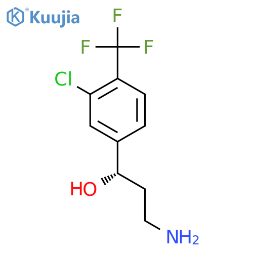 (1S)-3-amino-1-3-chloro-4-(trifluoromethyl)phenylpropan-1-ol structure
