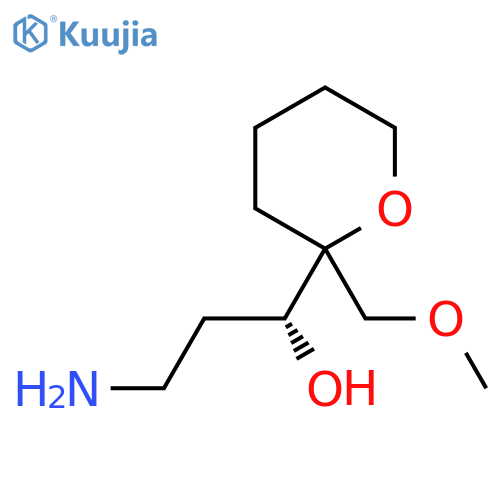 (1R)-3-amino-1-2-(methoxymethyl)oxan-2-ylpropan-1-ol structure
