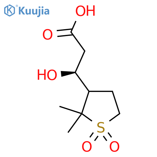 (3S)-3-(2,2-dimethyl-1,1-dioxo-1lambda6-thiolan-3-yl)-3-hydroxypropanoic acid structure