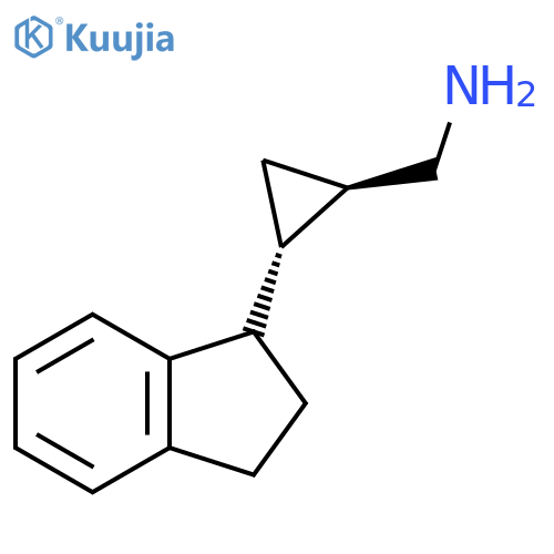 rac-(1R,2S)-2-(2,3-dihydro-1H-inden-1-yl)cyclopropylmethanamine structure
