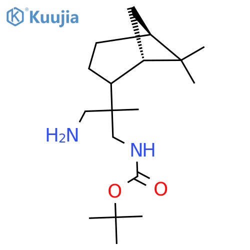 tert-butyl N-{3-amino-2-(1S,5S)-6,6-dimethylbicyclo3.1.1heptan-2-yl-2-methylpropyl}carbamate structure