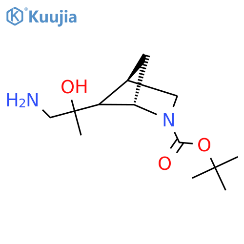 tert-butyl (1S,4R)-5-(1-amino-2-hydroxypropan-2-yl)-2-azabicyclo2.1.1hexane-2-carboxylate structure
