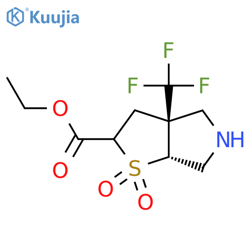 ethyl 1,1-dioxo-3a-(trifluoromethyl)-hexahydro-2H-1lambda6-thieno2,3-cpyrrole-2-carboxylate structure
