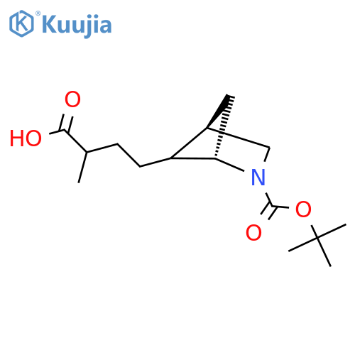 4-(1S,4R)-2-(tert-butoxy)carbonyl-2-azabicyclo2.1.1hexan-5-yl-2-methylbutanoic acid structure