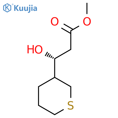 methyl (3R)-3-hydroxy-3-(thian-3-yl)propanoate structure