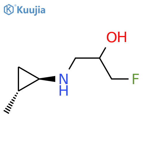 rac-1-fluoro-3-{(1R,2R)-2-methylcyclopropylamino}propan-2-ol structure