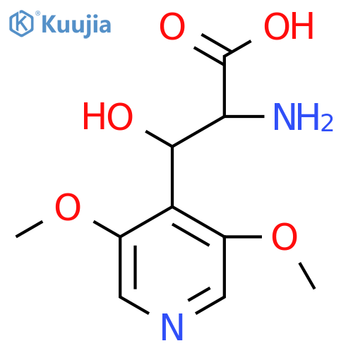 2-amino-3-(3,5-dimethoxypyridin-4-yl)-3-hydroxypropanoic acid structure