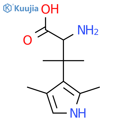 2-amino-3-(2,4-dimethyl-1H-pyrrol-3-yl)-3-methylbutanoic acid structure