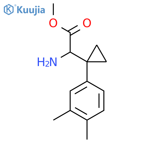 methyl 2-amino-2-1-(3,4-dimethylphenyl)cyclopropylacetate structure