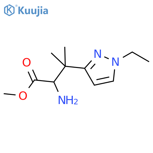 methyl 2-amino-3-(1-ethyl-1H-pyrazol-3-yl)-3-methylbutanoate structure