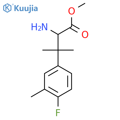 methyl 2-amino-3-(4-fluoro-3-methylphenyl)-3-methylbutanoate structure