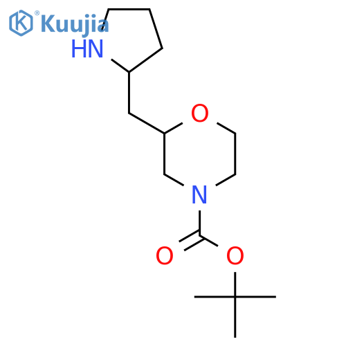 tert-butyl 2-(pyrrolidin-2-yl)methylmorpholine-4-carboxylate structure