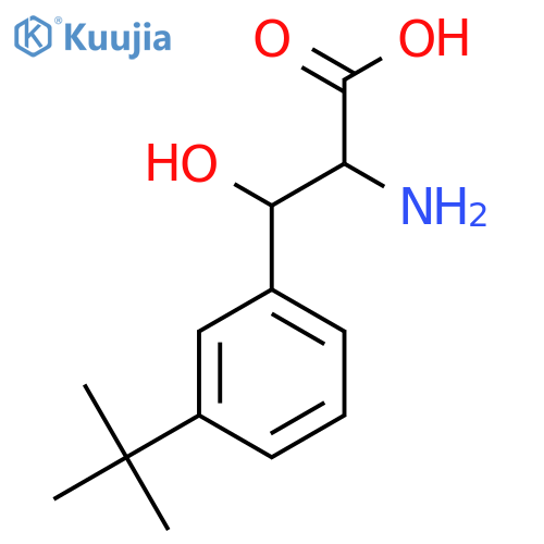 2-amino-3-(3-tert-butylphenyl)-3-hydroxypropanoic acid structure