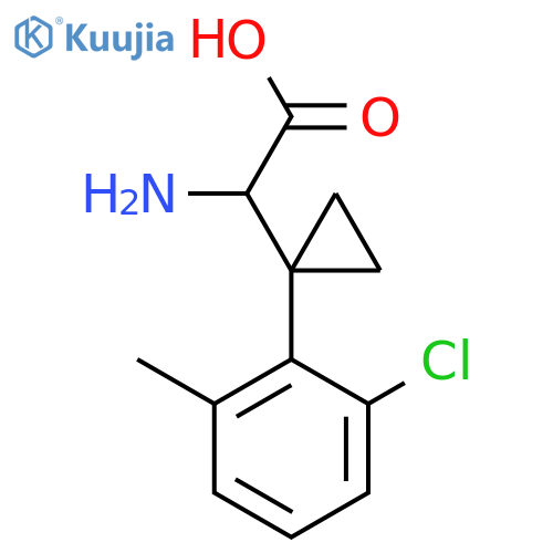 2-amino-2-1-(2-chloro-6-methylphenyl)cyclopropylacetic acid structure